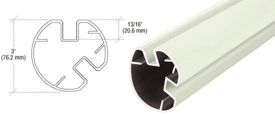 CRL AWS 3" Diameter Round 135 Degree Post Only - 241"