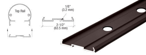 CRL Pre-Punched 241" Top Rail Infill for Pickets