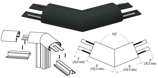 CRL 350 Series Top Cap 135º Corner