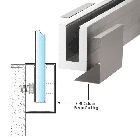 Glass Railing Shoe Cladding GRS Base Shoe Cladding - for Fascia Mount Base Shoe