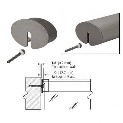 CRL 4" x 2-1/2" Oval Stabilizing End Cap for Oval Cap Railing