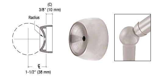 CRL 2-5/8" Ball Type Angle Collar for 1-1/2" Tubing