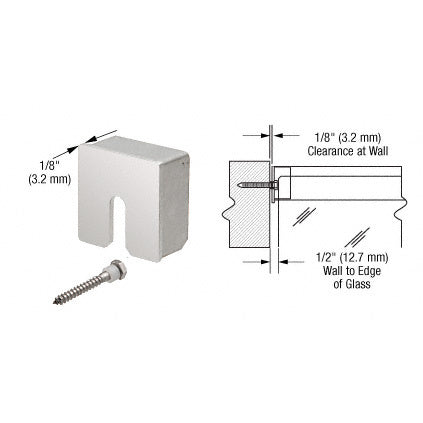 CRL Stainless Square Stabilizing End Cap for 2" Square Cap Railing