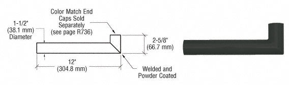 CRL Quick Connect Wall Hand Rail Return for 1-1/2" Diameter Tubing