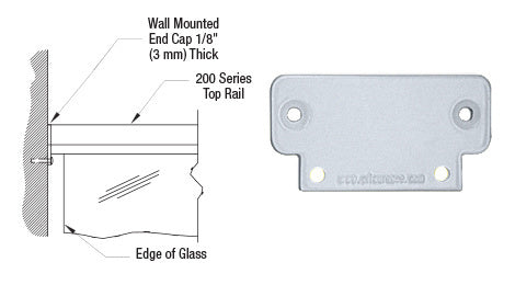 CRL 200 Series Wall Mount End Cap