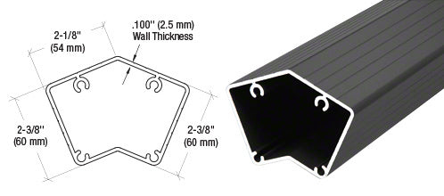 CRL 36" 135 Degree Fascia Mount Post Only for 100 Series Rails