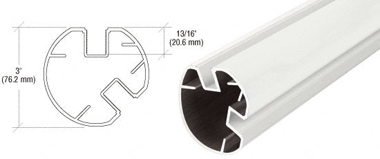 CRL AWS 3" Diameter Round 135 Degree Post Only - 48"