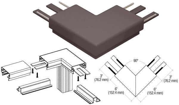 CRL 200 Series Top Cap 90º Corner