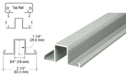 CRL 200, 300, 350, and 400 Series 241" Glass Rail Infill