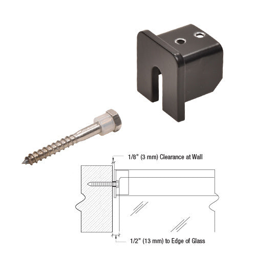 CRL Matte Black Stabilizing End Cap for L10 Series Cap Rail