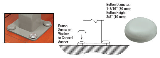 CRL Color Match Bolt Cover Buttons