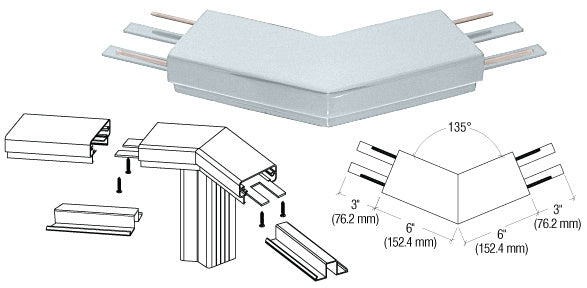 CRL RL 200 Series Top Cap 135º Corner