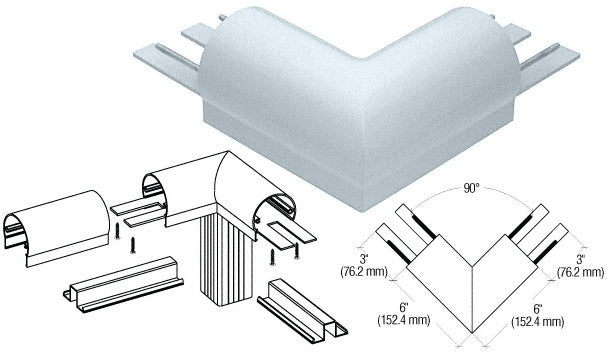 CRL 300 Series Top Cap 90º Corner