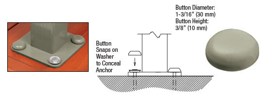 CRL Color Match Bolt Cover Buttons