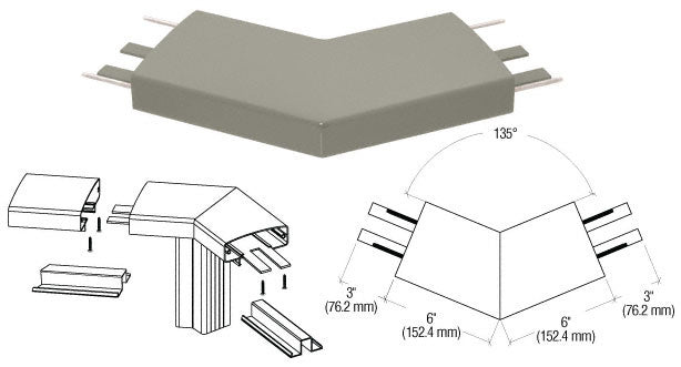 CRL 400 Series Top Cap 135º Corner