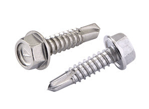 CRL Stainless Steel #14 x 1" Hex Head Tek Screw Qty 50