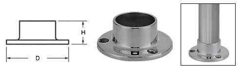 CRL Full Flange for 1-1/2" Tubing