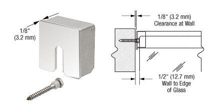 CRL Stainless Square Stabilizing End Cap for 2-1/2" Diameter Cap Railing