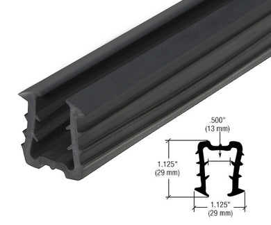 Rubber Inlay For Guide Rails CRL Roll Form Cap Rail Black Rubber Insert for 1/2
