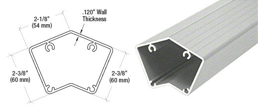 CRL 100 Series 48" 135º Surface Mount Post Only