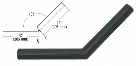 CRL Quick Connect 135º Corner for 1-1/2" Diameter Tubing