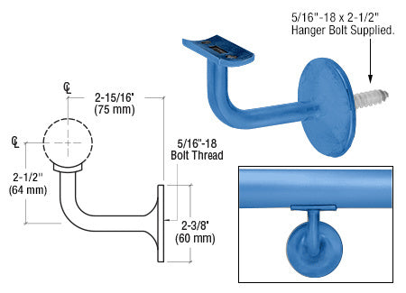 CRL Pismo Series Wall Mounted Hand Rail Bracket