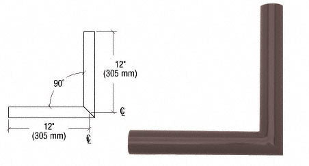 CRL Quick Connect 90º Corner for 1-1/2" Diameter Tubing