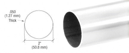 CRL 2" Diameter Round .050" Tubing - 98"