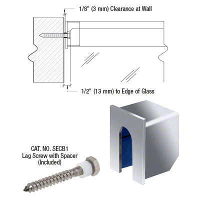 CRL Stainless Stabilizing End Cap for 11 Gauge Cap Railing