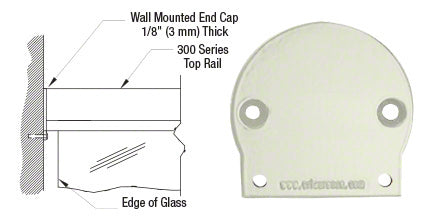 CRL 300 Series Wall Mount End Cap