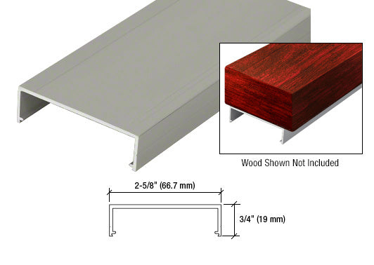 CRL Hansen Top Rail Adaptor for Wood 241" Long