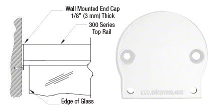 CRL 300 Series Wall Mount End Cap