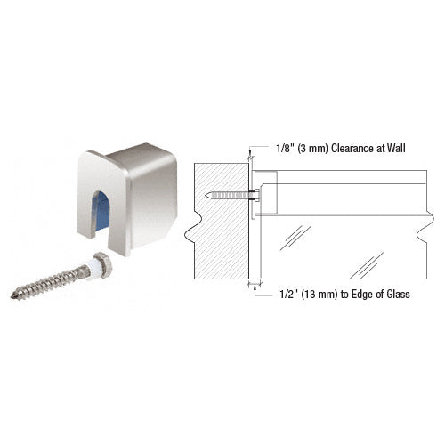 CRL 316 Stainless Stabilizing End Cap for L10 Series Cap Rail