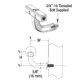 CRL-Blumcraft® Imperial Series Post Mounted Hand Rail Bracket