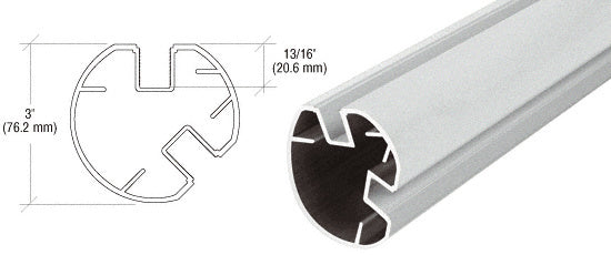 CRL AWS 3" Diameter Round 135 Degree Post Only - 60"