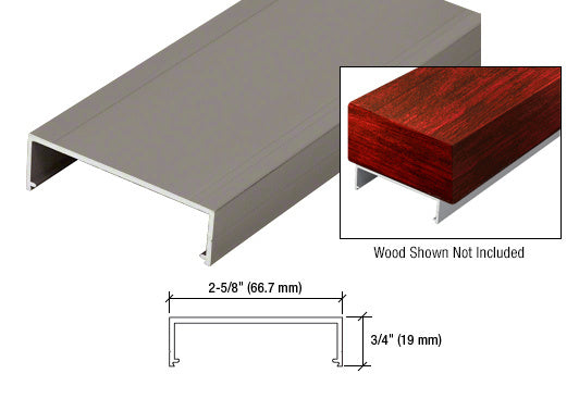 CRL Hansen Top Rail Adaptor for Wood 241" Long