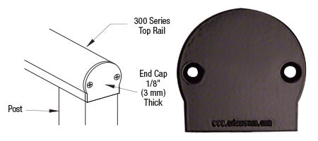 CRL 300 Series Decorative End Cap