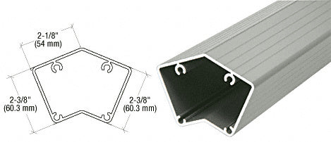 CRL 200, 300, 350, and 400 Series 48" 135 Degree Surface Mount Post