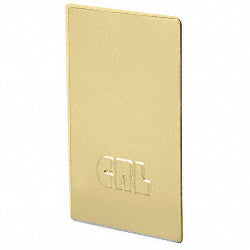 CRL Satin Brass End Caps for B6S Series Square Base Shoe