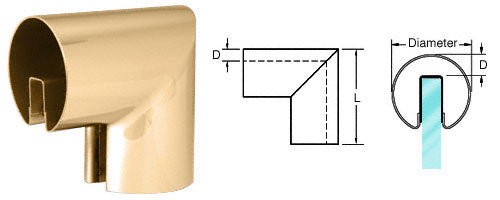 CRL 4" 90 Degree Vertical Corner for 1/2" or 5/8" Glass Cap Railing *DISCONTINUED*