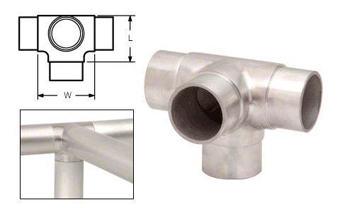 CRL Side Outlet Tee for 1-1/2" Tubing