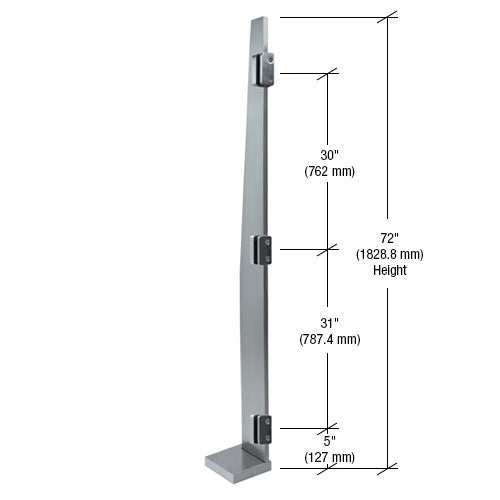 CRL Brushed Stainless Metropolis 72" Right End Post