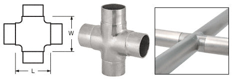 CRL Flush Cross for 2" Tubing