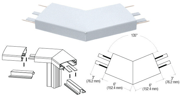 CRL 400 Series Top Cap 135º Corner