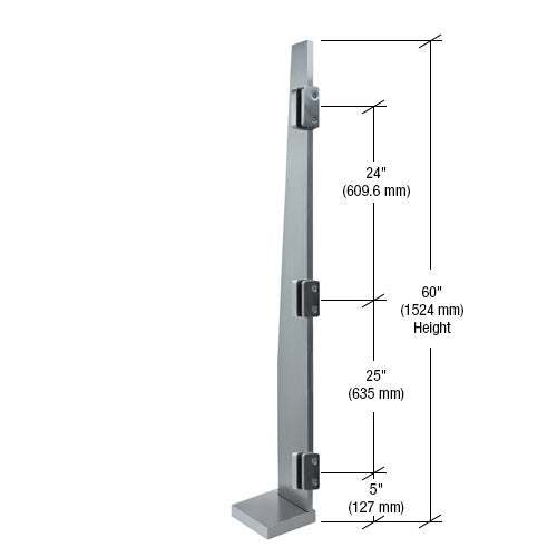 CRL Brushed Stainless Metropolis 60" Right End Post