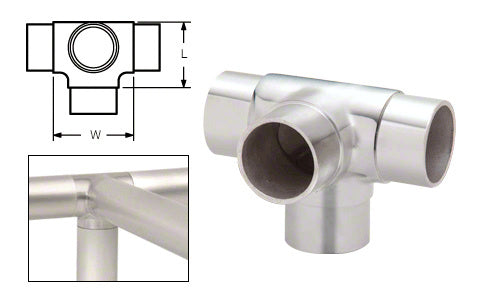 CRL Side Outlet Tee for 1-1/2" Tubing