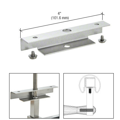 CRL Brushed Stainless Wall Mounted Hand Rail Bracket Saddle Adapter