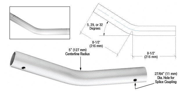 CRL ACRS Lower Incline 32º Tangent Bend