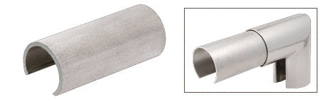 CRL Mill Aluminum Connector 3" Sleeve for Cap Railing, Cap Rail Corner, and Hand Railing