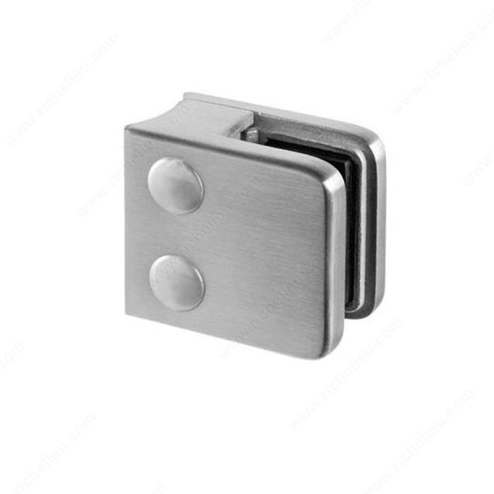 Square Glass Clamp for Round Post Mounting